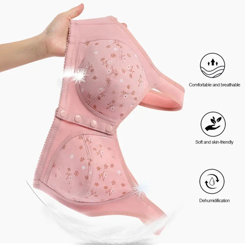 Seamless Comfortable Cotton Button Non-Wired Vest Style Large Size Bra Pack of 3 Pcs